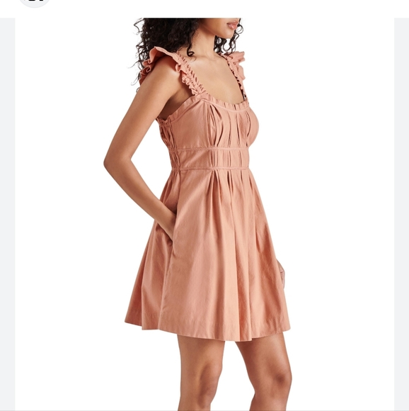 Steve Madden Hermony Pintuck Peach  Minidress Sz Small - Picture 4 of 7